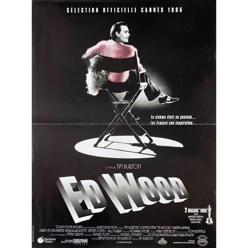 ED WOOD Affiche de film- 40x54 cm. - 1994 - Johnny Depp, Tim Burton