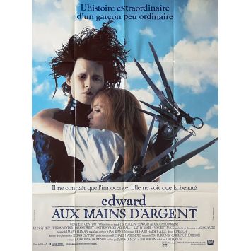 EDWARD AUX MAINS D'ARGENT Affiche de film- 120x160 cm. - 1992 - Johnny Depp, Tim Burton