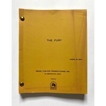 THE FURY U.S Movie Script 130p approx w/ Color Revisions - 9x12 in. - 1978 - Brian de Palma, Kirk Douglas