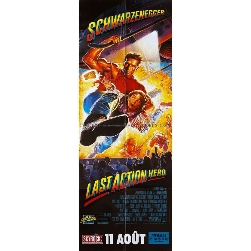 LAST ACTION HERO Affiche de film- 60x160 cm. - 1993 - Arnold Schwarzenegger, John McTiernan