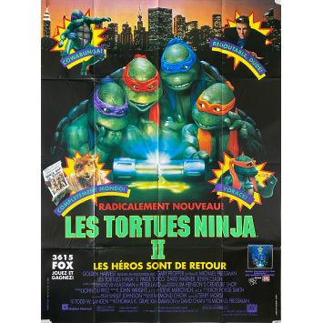 LES TORTUES NINJA 2 Affiche de film- 120x160 cm. - 1991 - David Warner, Michael Pressman