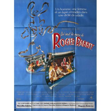 QUI VEUT LA PEAU DE ROGER RABBIT Affiche de film- 120x160 cm. - 1988 - Bob Hoskins, Robert Zemeckis