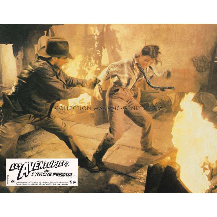 RAIDERS OF THE LOST ARK French Lobby Card N07 - 10x12 in. - 1981 - Steven Spielberg, Harrison Ford