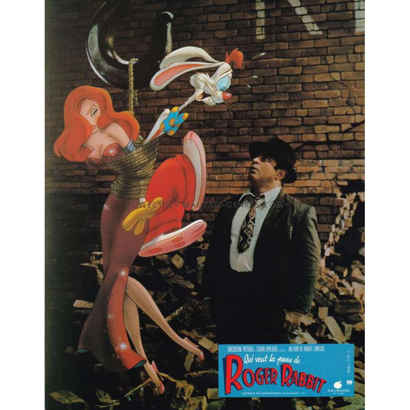 WHO FRAMED ROGER RABBIT French Lobby Card N03 - 9x12 in. - 1988 - Robert Zemeckis, Bob Hoskins