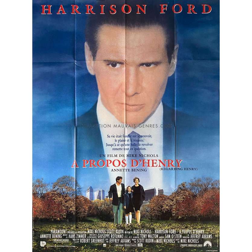 A PROPOS D'HENRY Affiche de film120x160 cm - 1991 - Harrison Ford, Mike Nichols