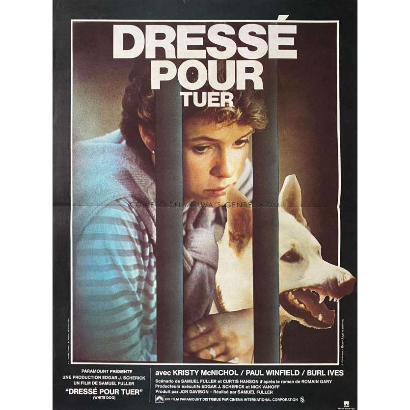 WHITE DOG French Movie Poster- 15x21 in. - 1982 - Samuel Fuller, Kristy McNichol