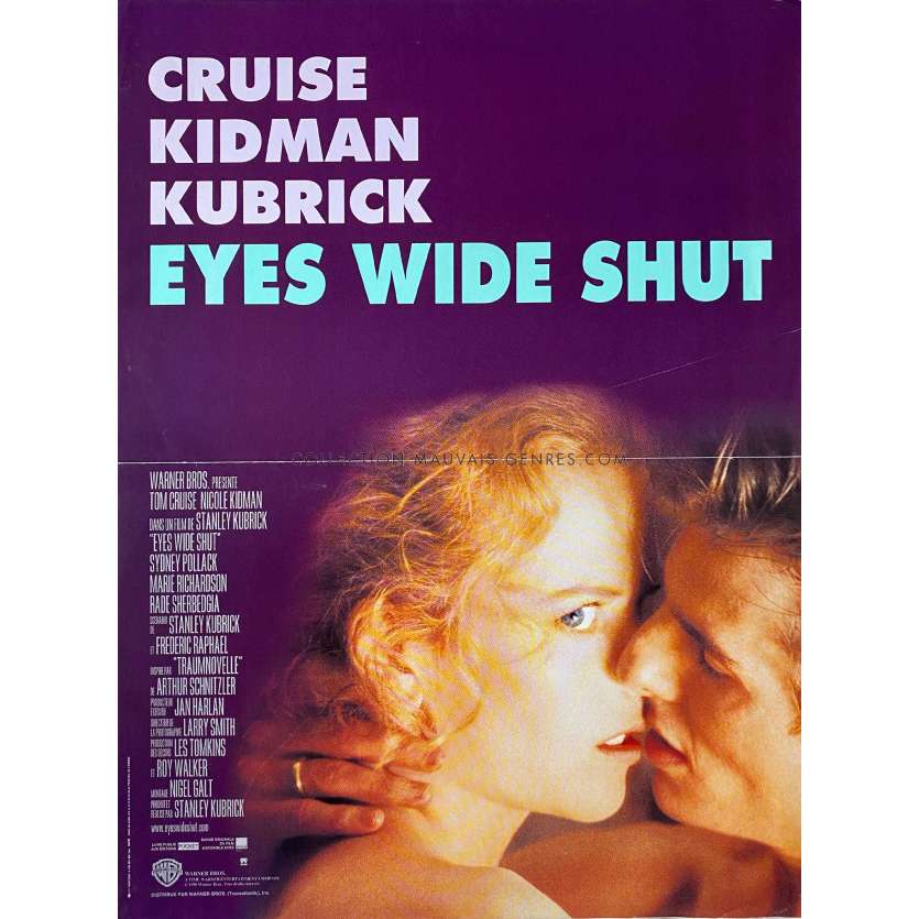 EYES WIDE SHUT Affiche de film 1ere sortie. - 40x54 cm. - 1999 - Stanley Kubrick, Tom Cruise