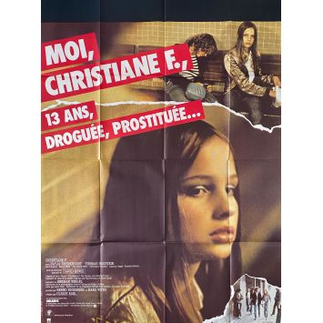 CHRISTIANE F. French Movie Poster- 47x63 in. - 1981 - Uli Edel, Natja Brunckhorst