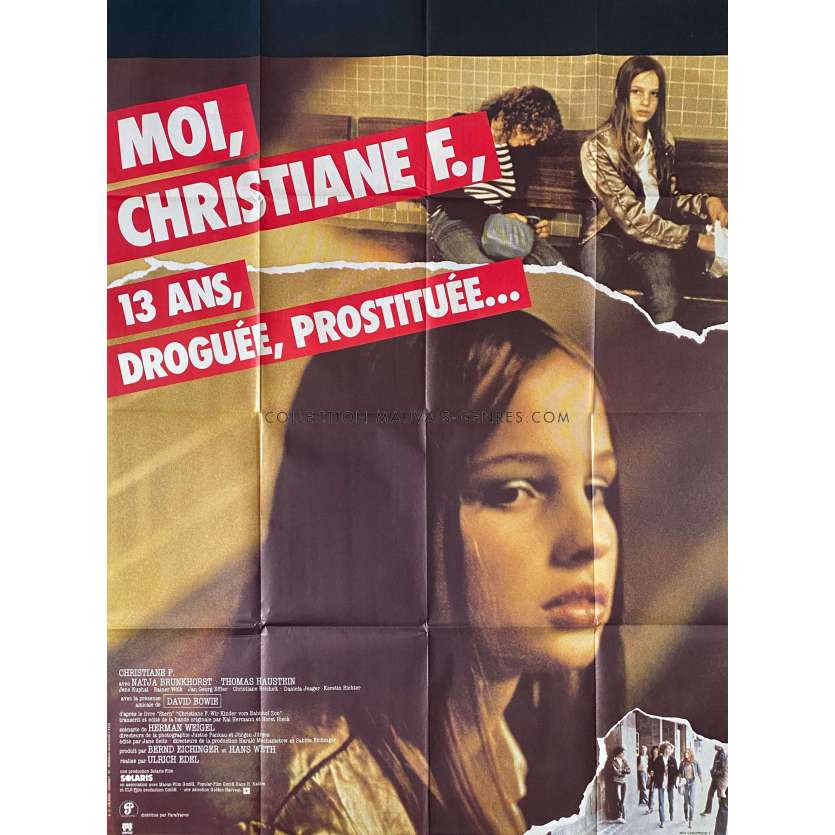 CHRISTIANE F. French Movie Poster- 47x63 in. - 1981 - Uli Edel, Natja Brunckhorst