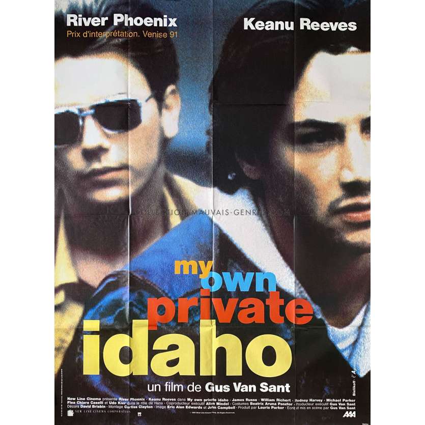 MY OWN PRIVATE IDAHO French Movie Poster- 47x63 in. - 1991 - Gus Van Zant, River Phoenix