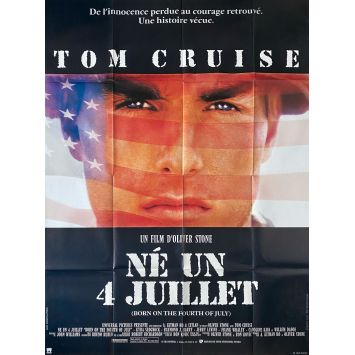 BORN ON A FOURTH OF JULY French Movie Poster- 47x63 in. - 1989 - Oliver Stone, Tom Cruise