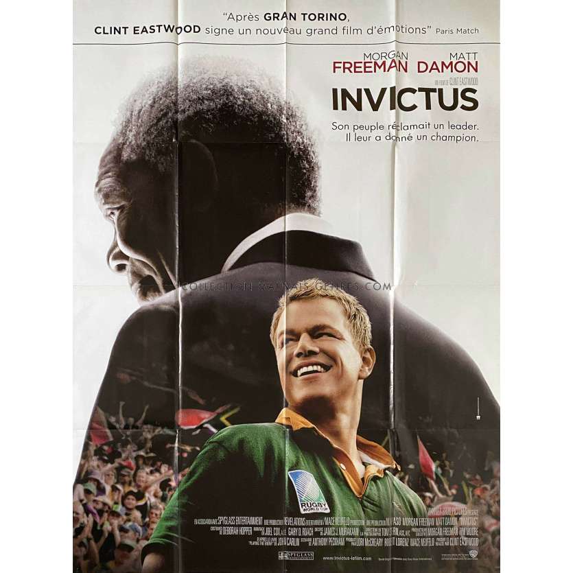 INVICTUS Affiche de film- 120x160 cm. - 2009 - Clint Eastwood, Morgan Freeman