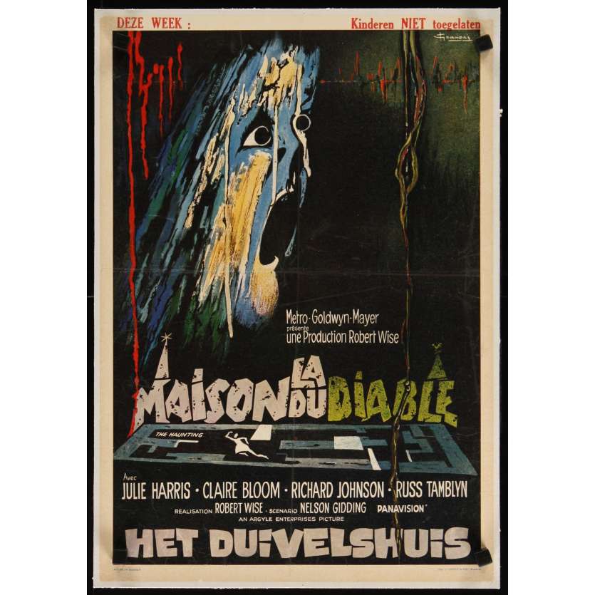 HAUNTING linen Belgian '63 cool completely different horror art by Hommers!
