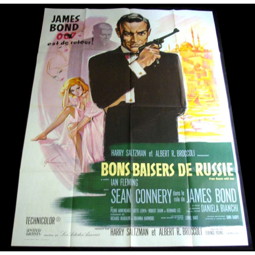 JAMES BOND Bons baisers de Russie Affiche 120x160 FR R80 S. Connery 007 Movie Poster
