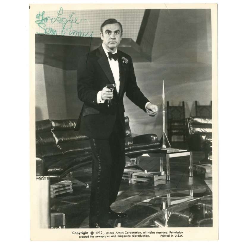 SEAN CONNERY Photo signée 20x25 '72 James Bond 007 Diamonds are forever Signed Still