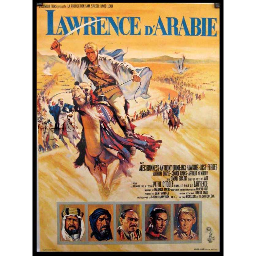 LAWRENCE D'ARABIE Affiche originale 40x60 FR '62 Peter O'Toole, Omar Sharif, d'Arabia poster