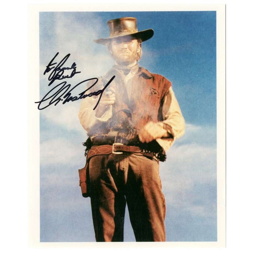 CLINT EASTWOOD Signed Still 8x10 - 1990 -