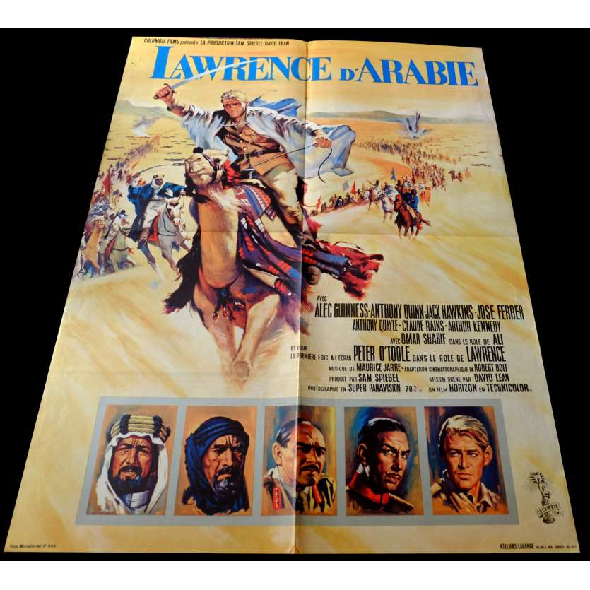 LAWRENCE D'ARABIE Affiche de film 60x80 - 1962 - Peter O'Toole, David Lean